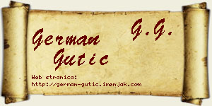 German Gutić vizit kartica